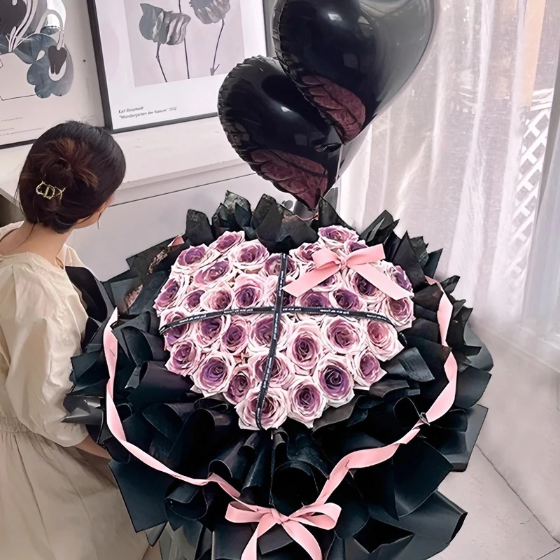 网红乌梅子酱花束曼塔玫瑰花鲜花花束鲜花订购同城配送女友闺蜜