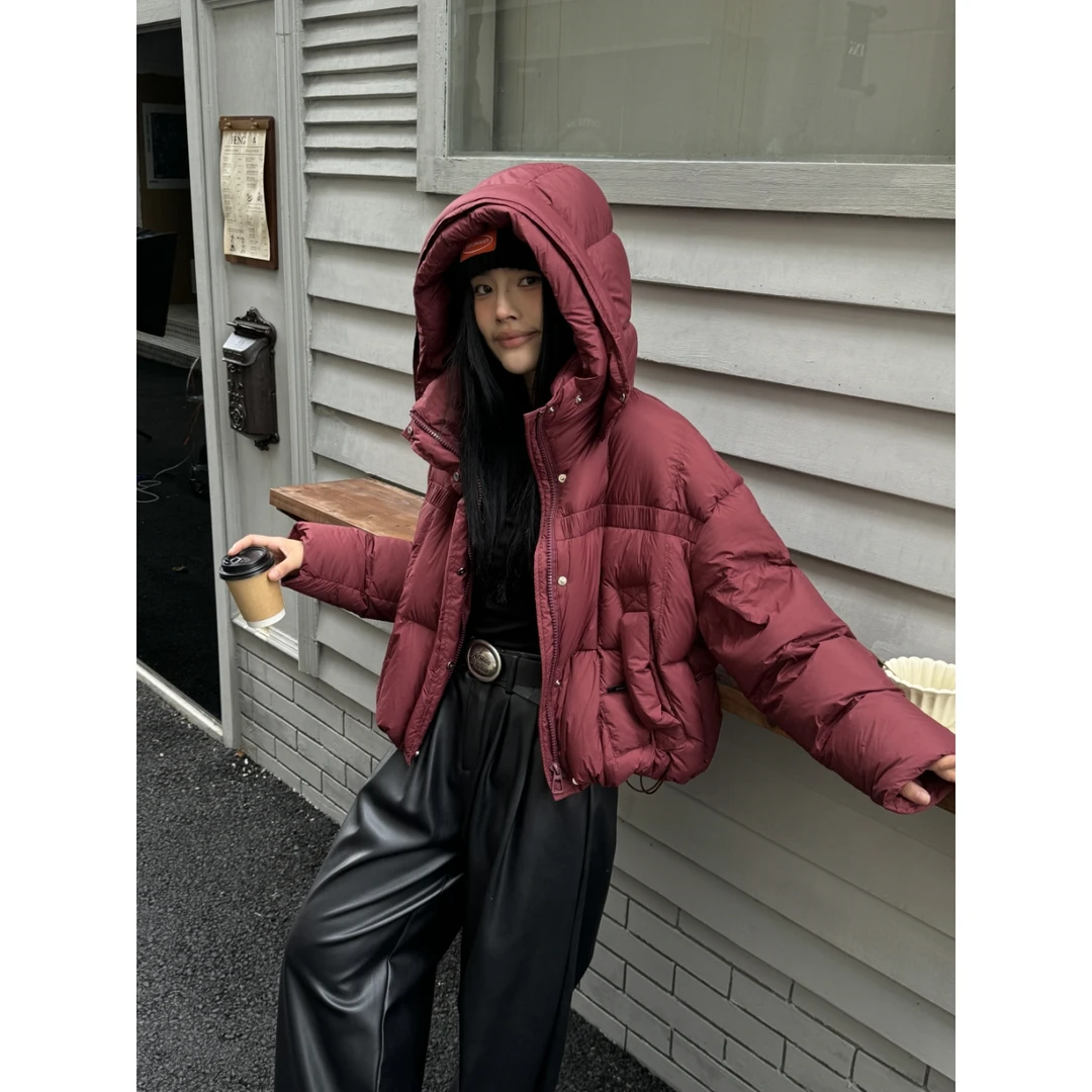 【90鹅绒】2024新款加厚短款90白鹅绒羽绒服百搭服时尚韩版7089