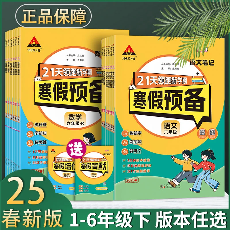 2025春状元笔记寒假预备练习册一二三四五六年级下册寒假衔接训练