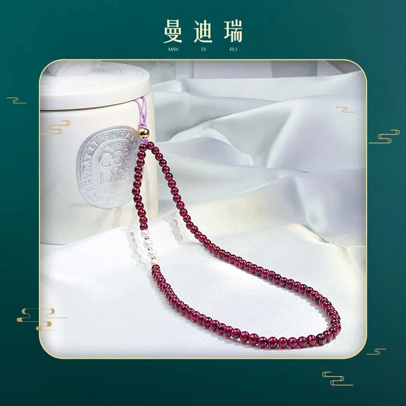 曼迪瑞*甜美紫色精致百搭石榴石手机链（多样性发其一）