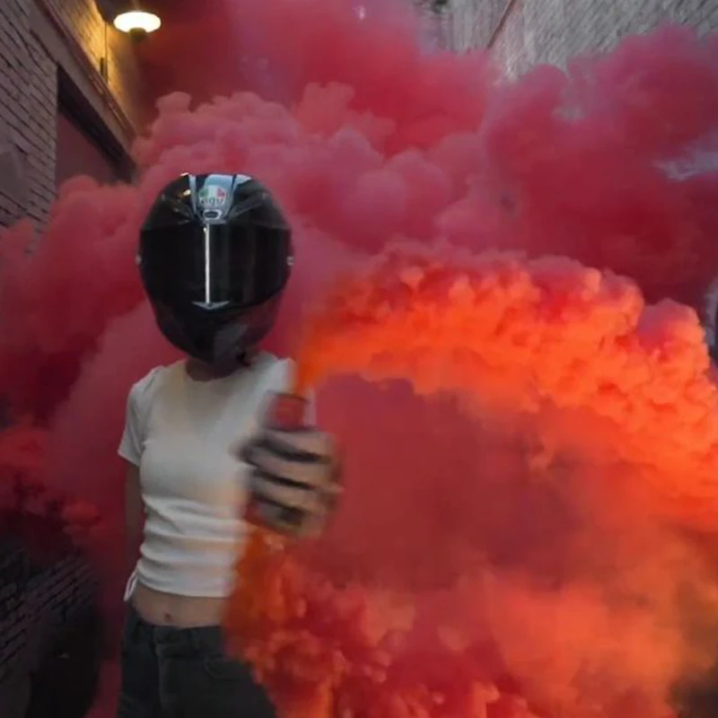机车烟雾饼拍摄道具摩托车彩虹粉烟雾棒玩具摩旅信号烟手持跑彩粉