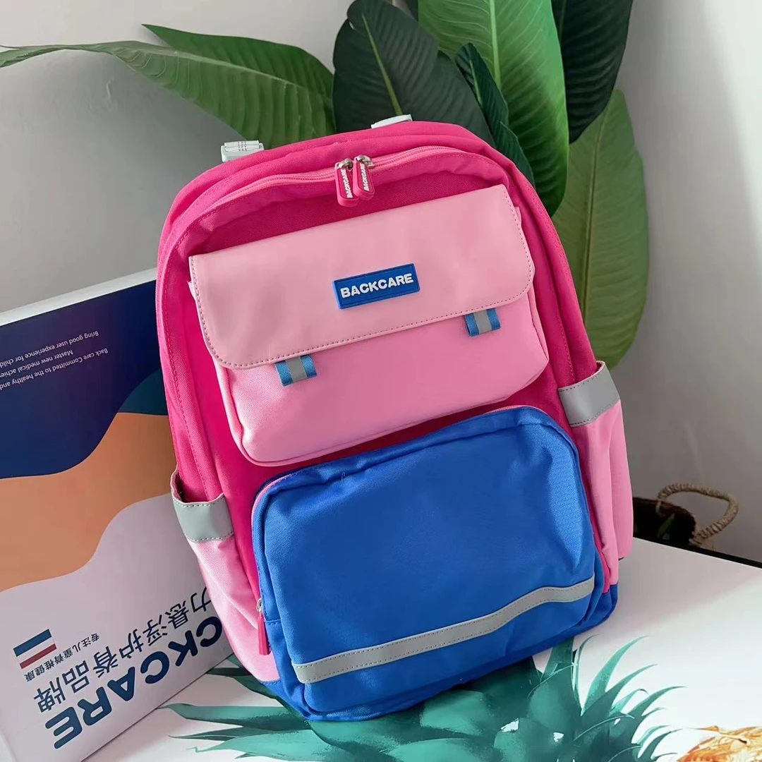 粉色29*19*42cm货号B22-154A护脊书包4-6年级赛4