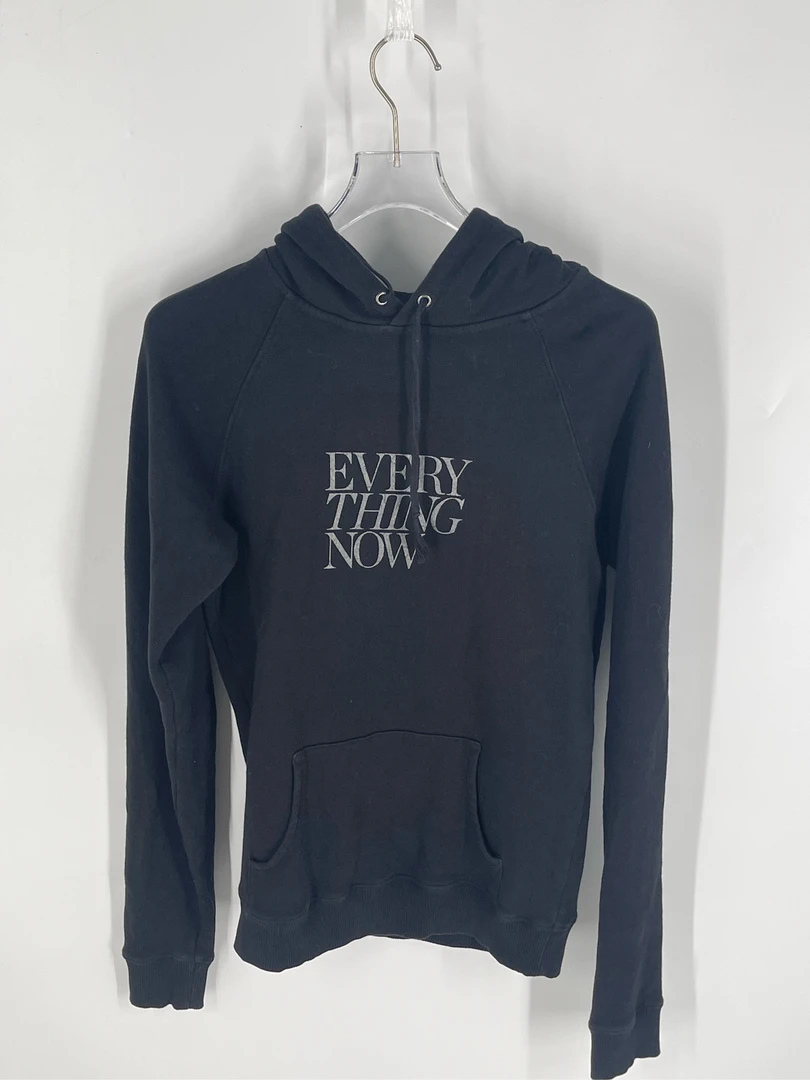 圣罗兰/Saint Laurent 印花黑色帽衫02086/XS码/98新