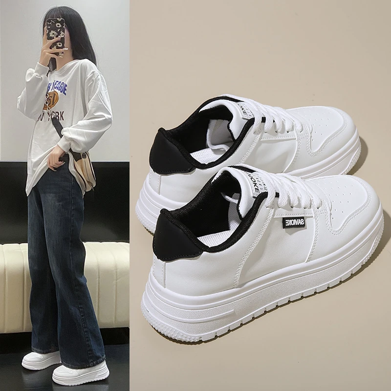 断码清仓 韩版ins小白鞋新款女学生厚底增高运动板鞋休闲街拍P822
