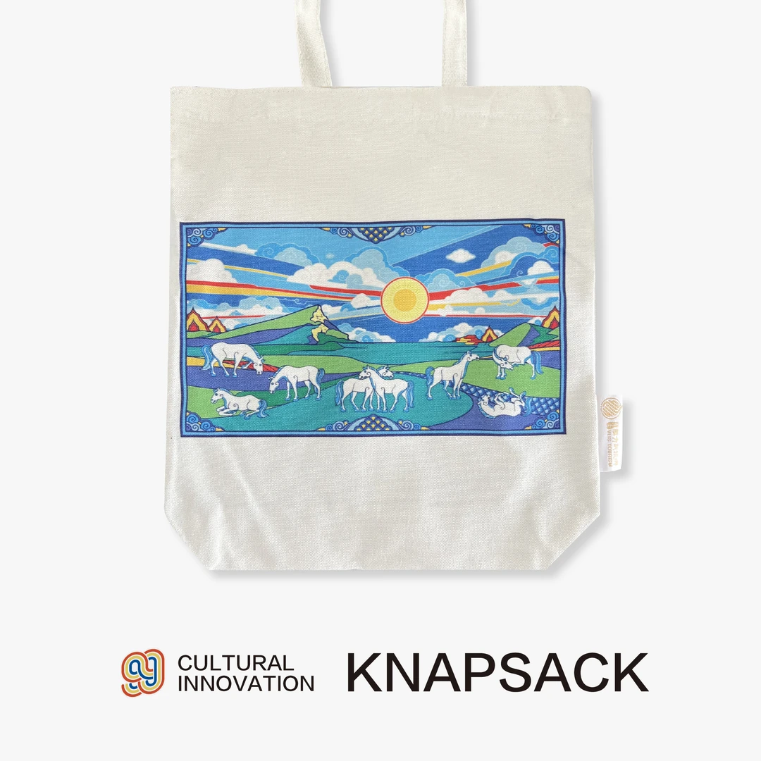 99号原创涤棉单肩双面印花卡通时尚休闲百搭小众文艺女包