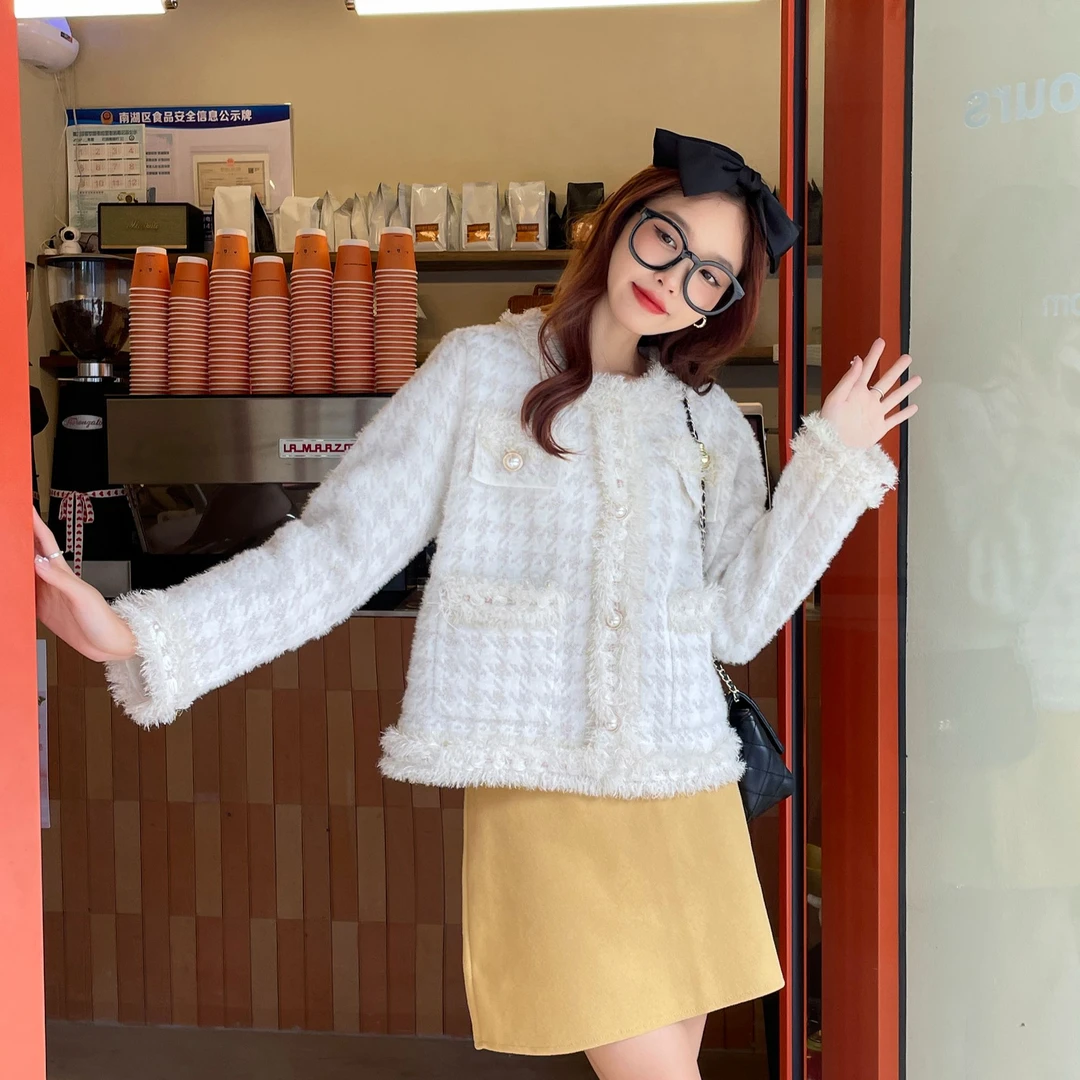 2024年新款气质小个子洋气时尚轻奢加厚百搭女装小香风-3006