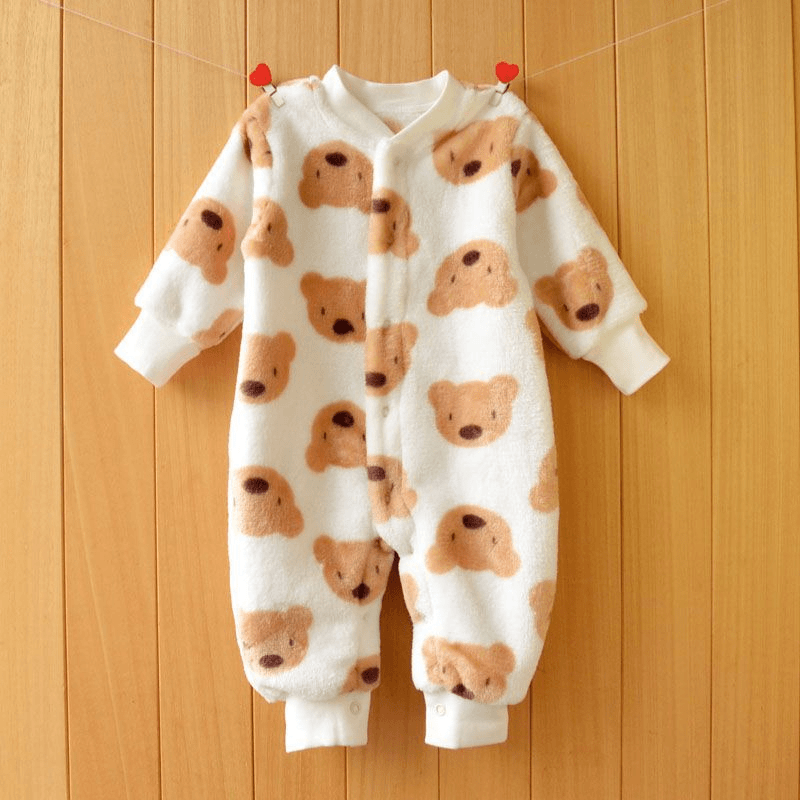 新品巴拉巴拉婴儿睡衣加厚珊瑚绒连体衣服0岁3男女宝宝1秋冬装6冬