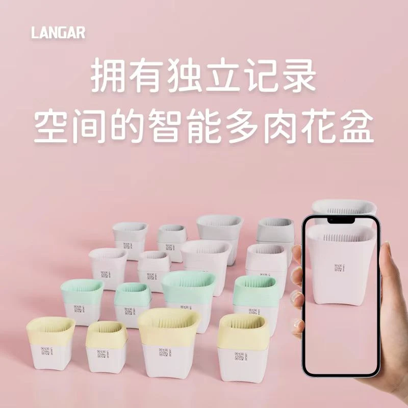 LANGAR兰格尔多肉花盆创意加厚透气智能花盆塑料花盆叶插盆育苗盆