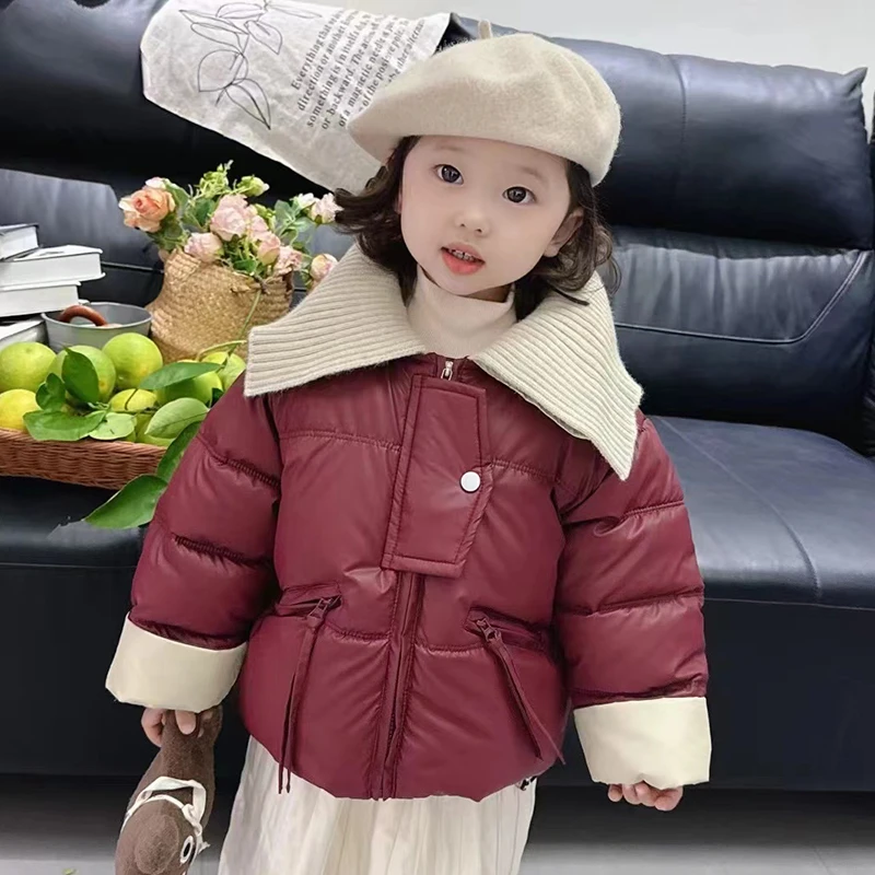 女童冬装外套儿童韩版洋气百搭棉衣中小童宝宝冬季加厚时髦棉服潮