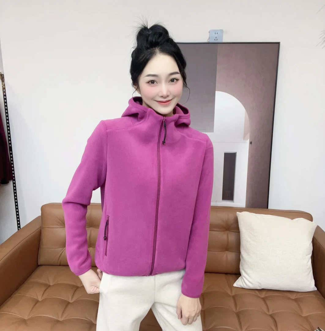 【奇季】“里外不掉绒”超保暖户外登山绒开衫卫衣68177