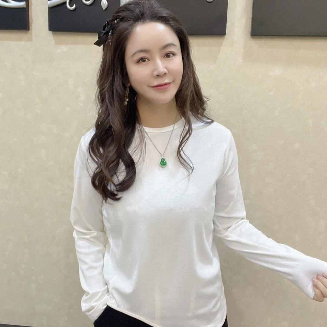 【奇季】 新款ju软糯超百搭圆领打底衫99839