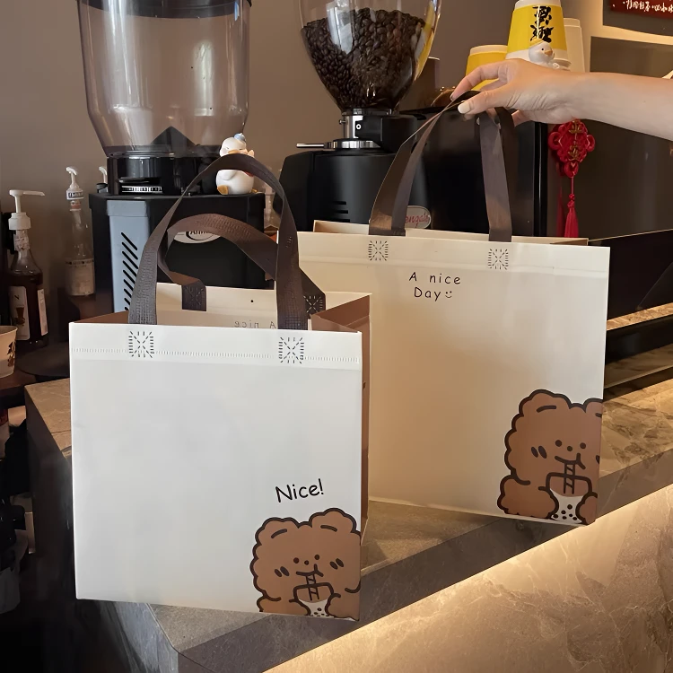 卡通童装无纺布批发女装服装店购物时尚网红高档环保袋生日礼品袋