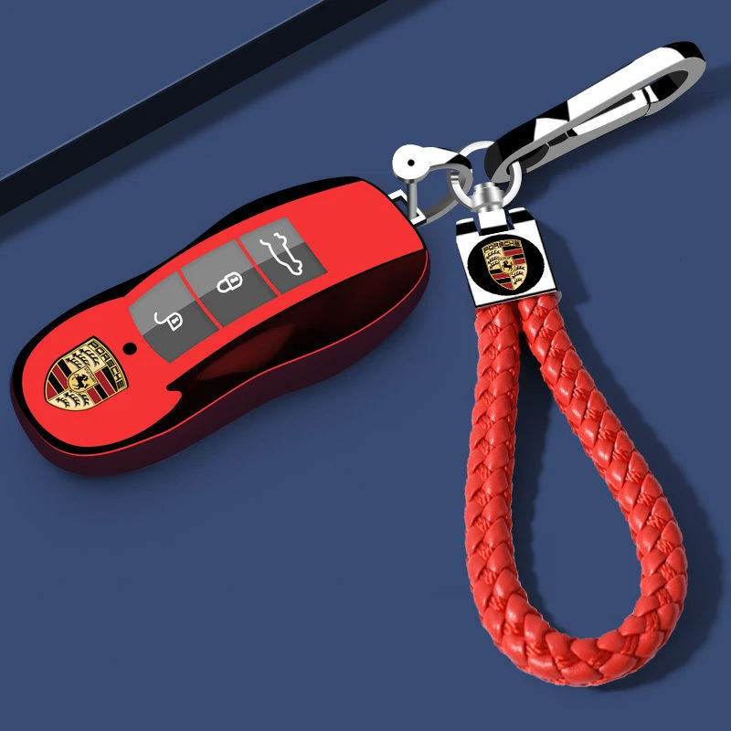 保时捷卡宴老款钥匙套帕拉梅拉718男女超薄钥匙壳扣汽车用品大全