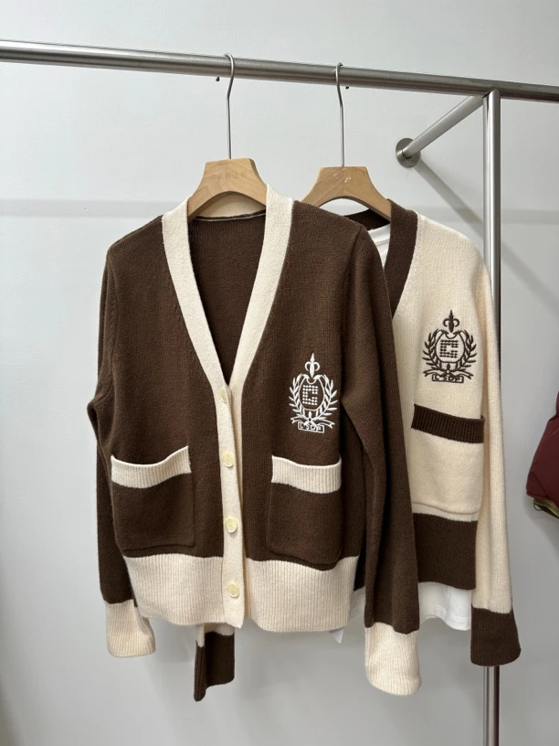 【心依阁铭品】2117开衫全毛门店欧货定制毛衣