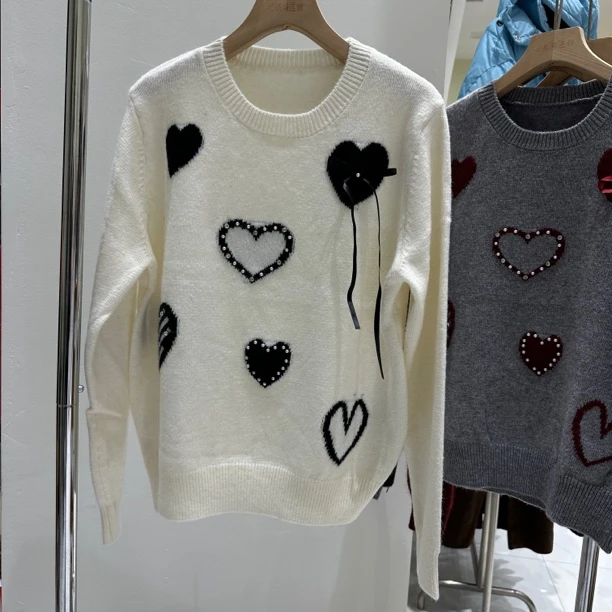 【心依阁铭品】1996全毛套头韩版毛衣新年款