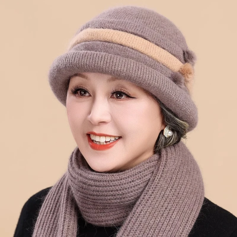 妈妈帽子女款冬季保暖中老年人加绒老人奶奶老太太渔夫帽冬天盆帽