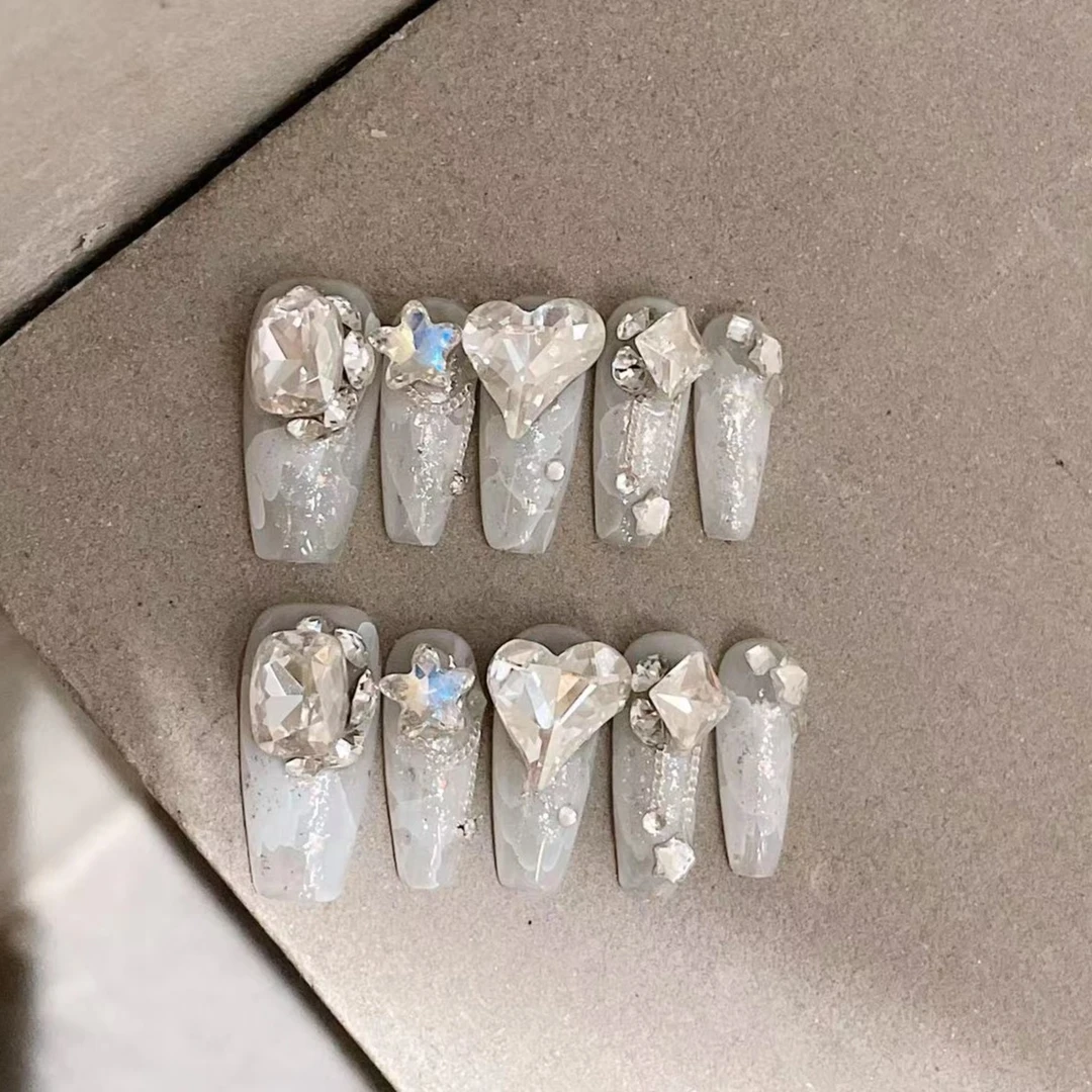 Mori茉莉 | 婚纱 气质爆闪 【纯手工穿戴甲】10片