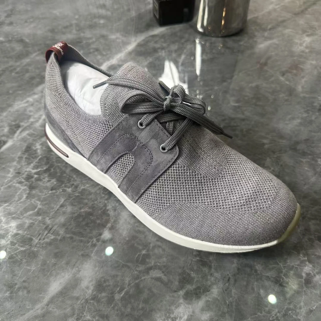 【正经小郑】老炮的男士灰色针织面鞋