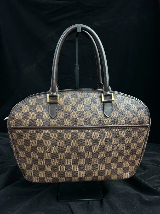 90新 LouisVuitton/路易威登 棕棋盘保龄球苹果手提包