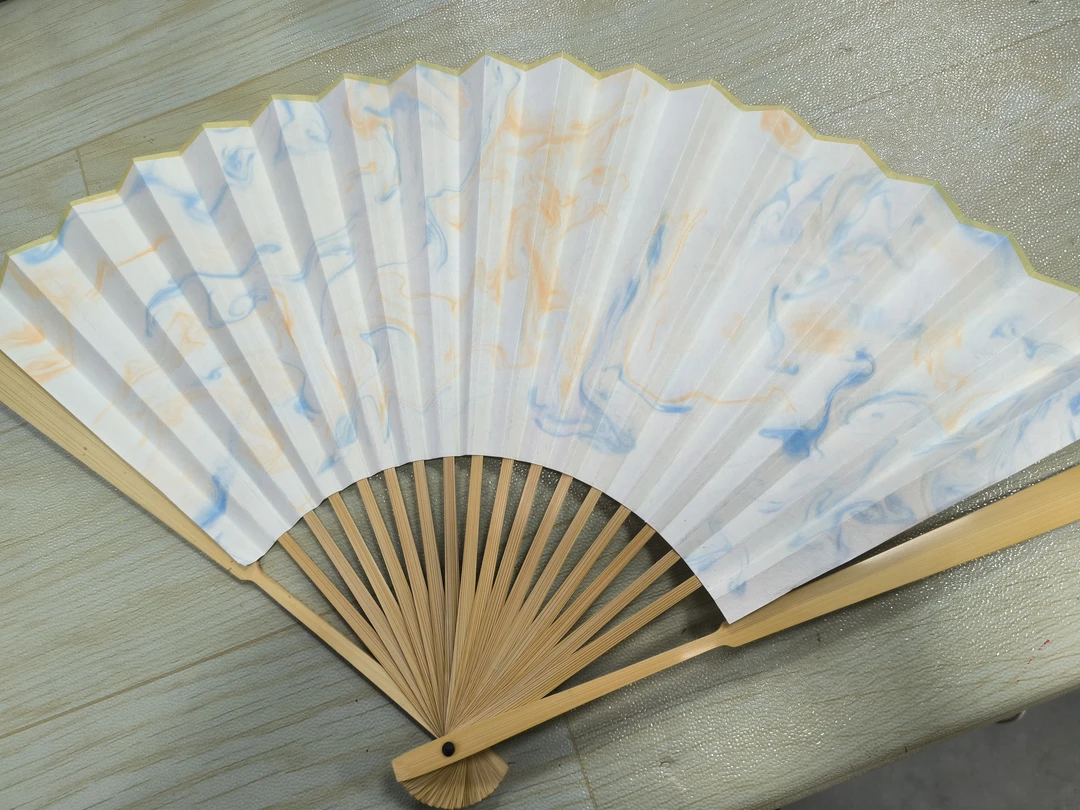 9.5寸18方精品玉竹墨流宣折扇【3把一组】不挑款