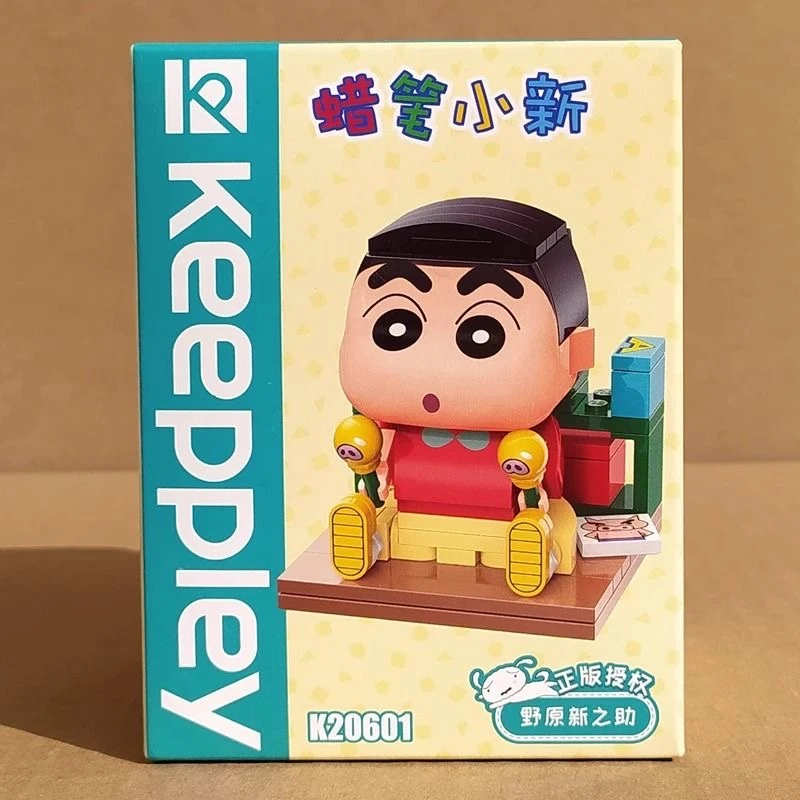 keeppley蜡笔小新动感超人车拼装积木玩具汽车模型儿童礼物摆件