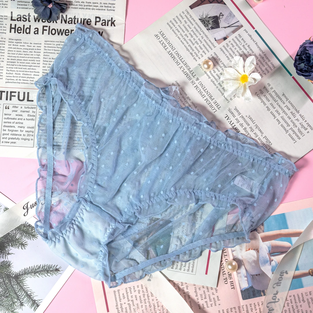 波涛【120-210】女士内裤时尚大码少女蝴蝶结蕾丝透气短裤 3条装A12