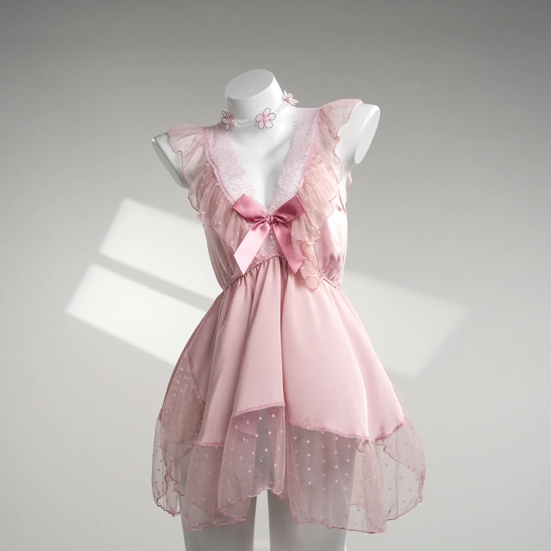 暗恋【90-210斤】GR大码优雅镂空性感吊带新款女士睡裙 730