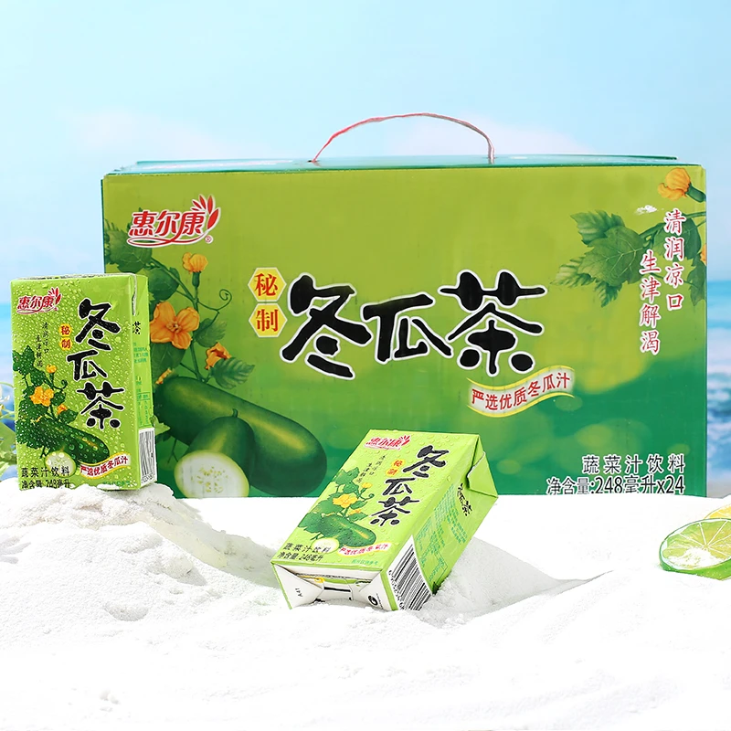 惠尔康冬瓜茶饮料整箱草植物凉茶经典秘制9盒夏季清凉怀旧饮品料