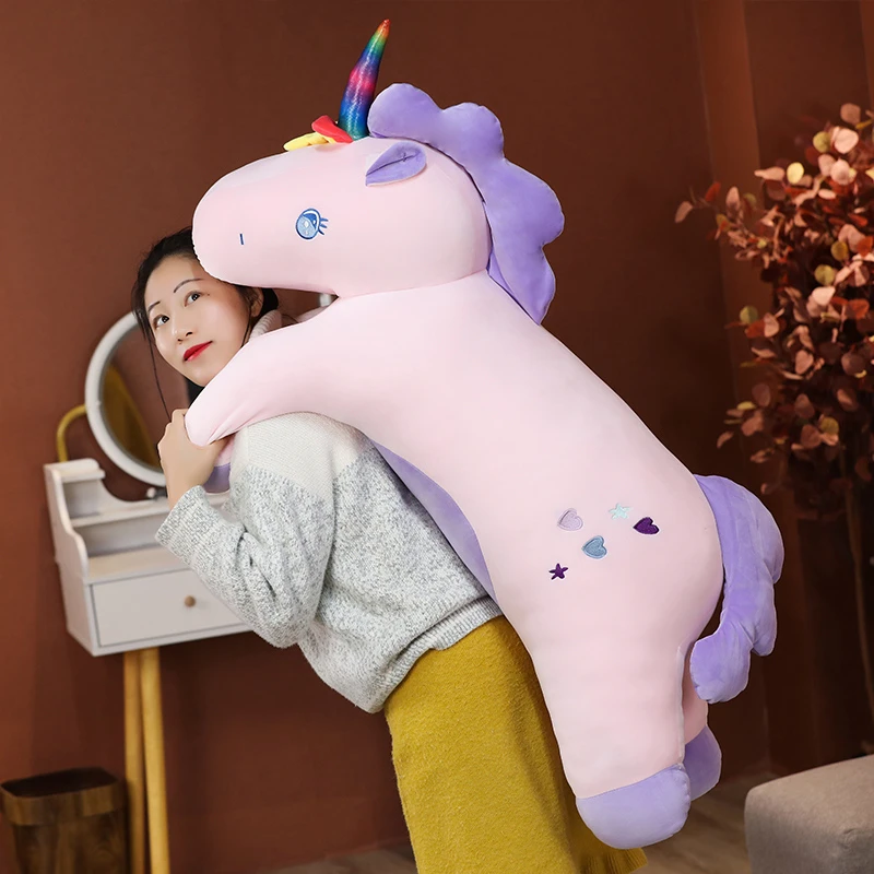 可爱独角兽公仔毛绒玩具布娃娃大号女生玩偶床上陪你睡觉夹腿抱枕