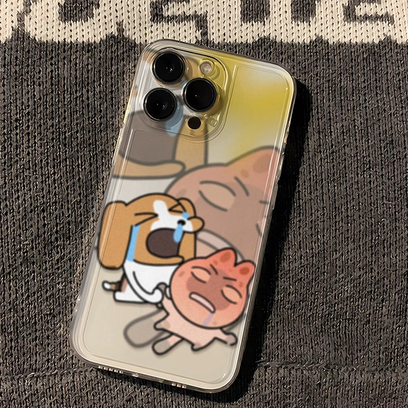 【果果】卡通暹罗厘普表情包适用苹果华为安卓iphone14手机壳15透明