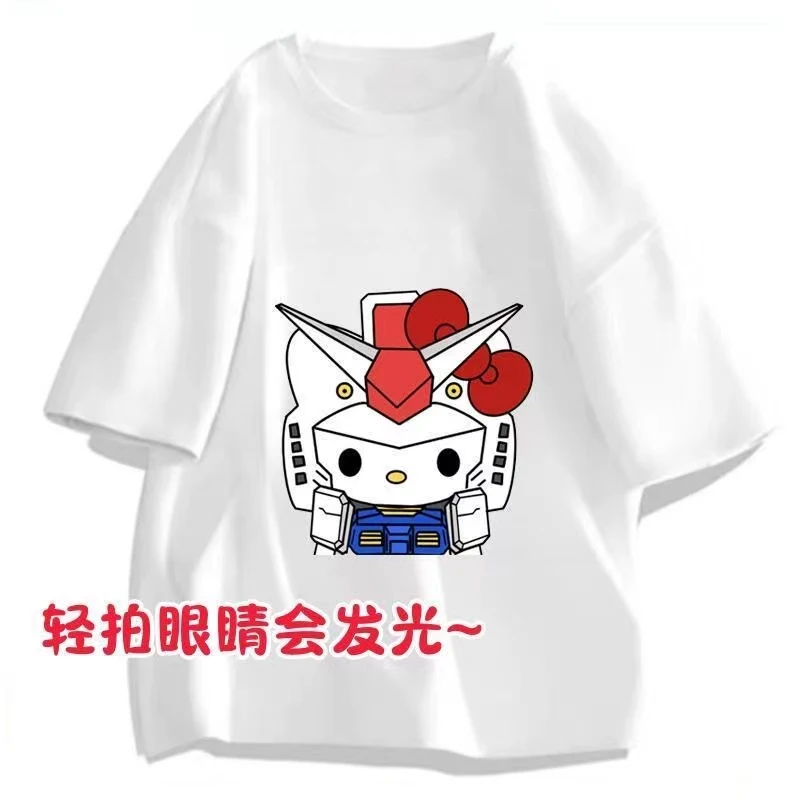 【冻梨】kt猫高达发光短袖 轻拍亮灯眼睛会闪