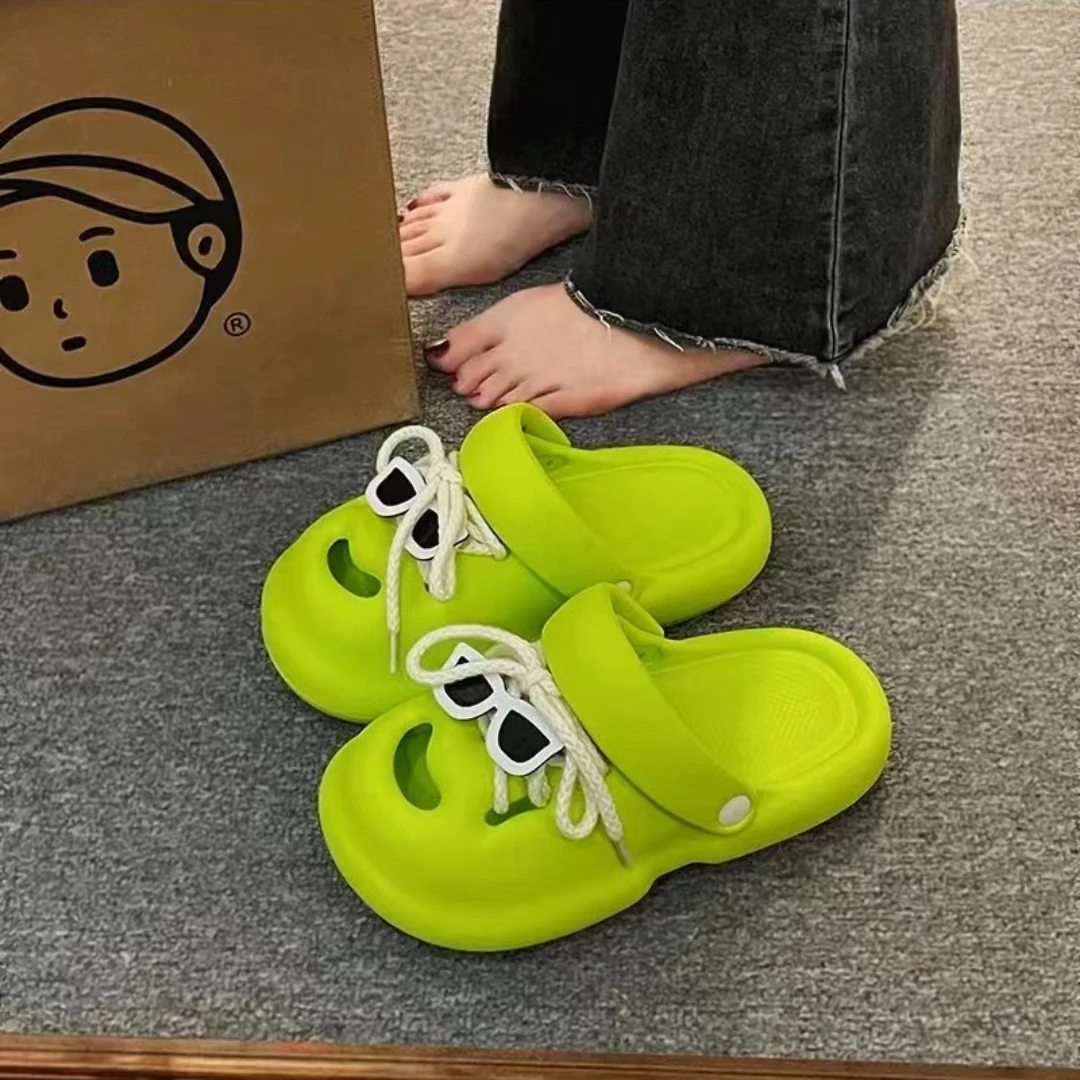 【重生】时尚包头拖鞋外出防滑防静电百搭洞洞鞋厚底凉拖