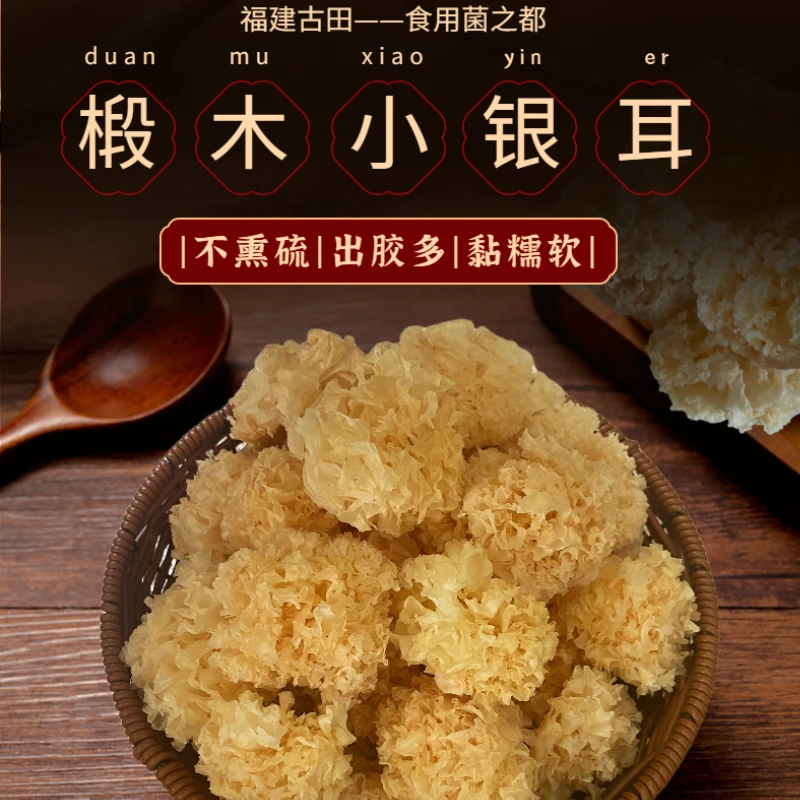 古田深山椴木小银耳干货本草银耳无熏硫软糯出胶快小朵银耳