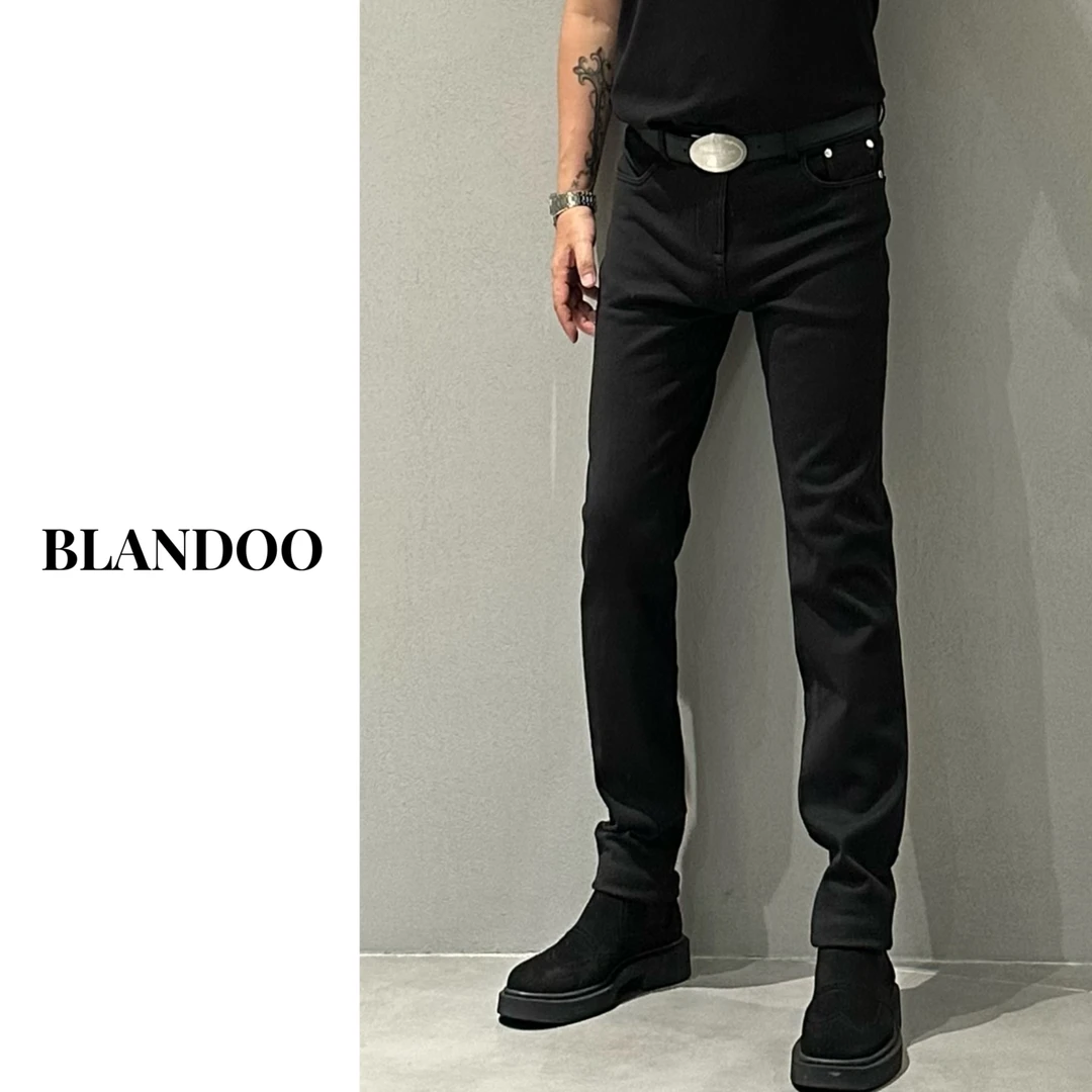 BLANDOO 男士高端定制轻奢秋季修身高弹牛仔裤BLT001