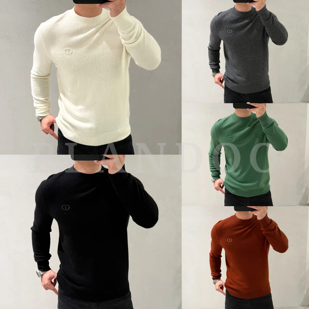 BLADNOO “秋冬胶囊”  男士简约百搭小标羊毛羊绒混纺针织衫8752