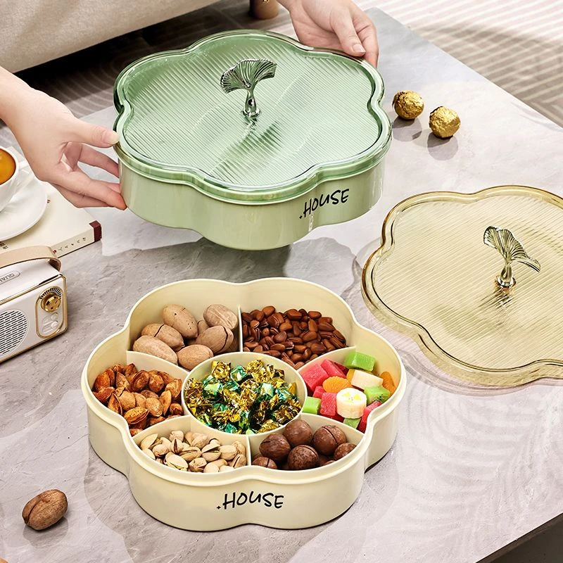 2025新款干果收纳盒瓜子糖果盒收纳盒客厅茶几坚果盒果盘零食盒子