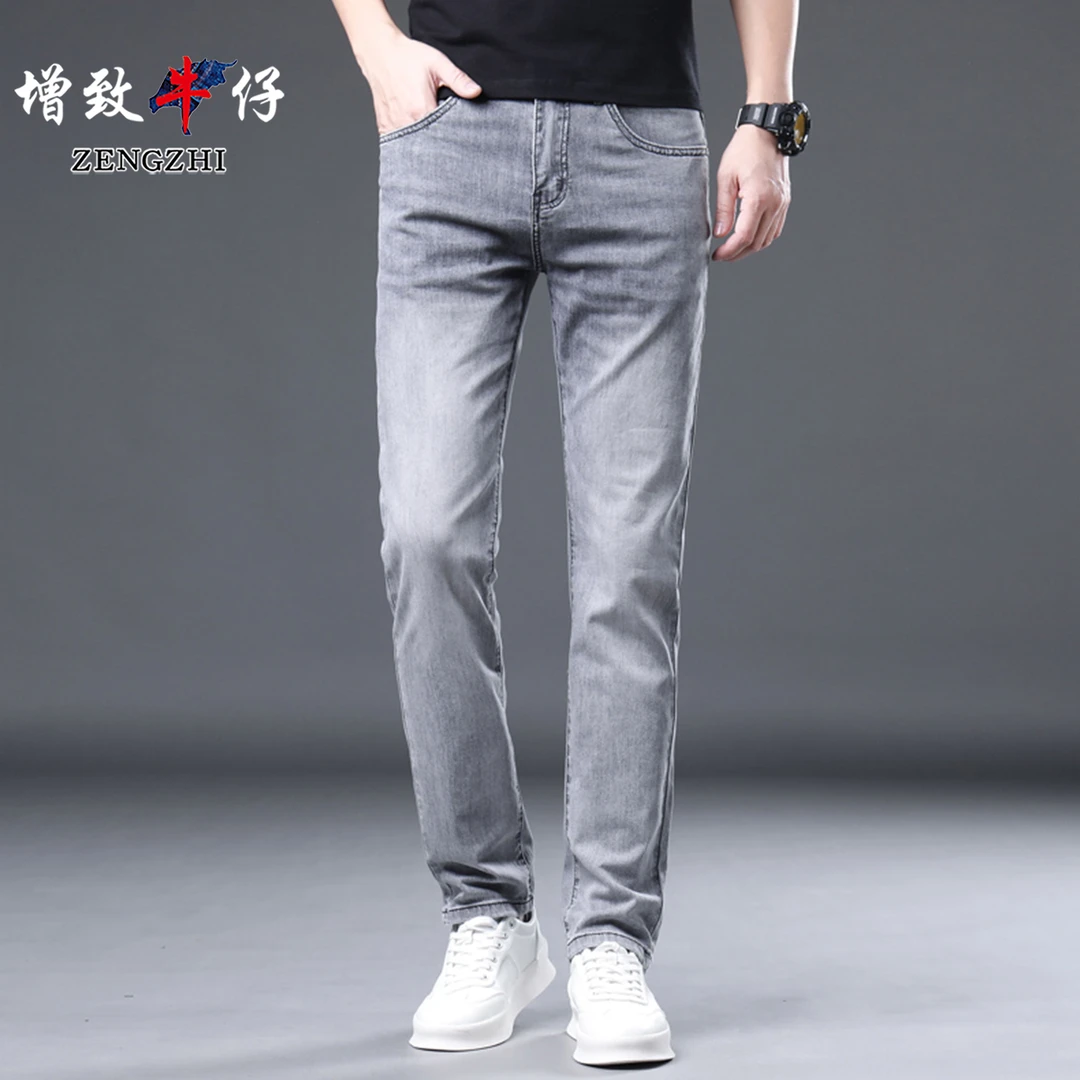 ZENGZHI/增致牛仔Z1021夏季新款韩版时尚潮流百搭小直筒牛仔裤