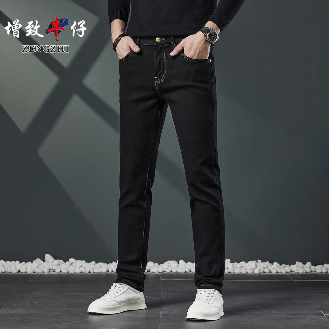 ZENGZHI/增致牛仔Z10-21秋季新款修身休闲百搭男士小直筒牛仔裤
