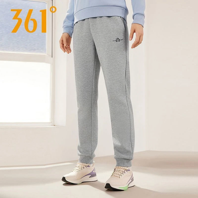 361°【针织长裤】春季运动针织束脚裤弹力宽松透气情侣跑步休闲长裤