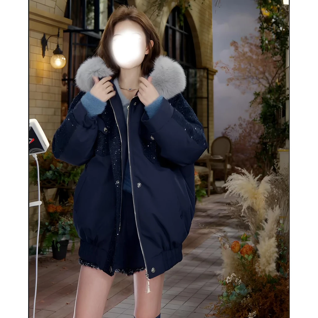 吞吞穿搭日记【月亮城堡】星光涌动 矜贵感连帽小香外套