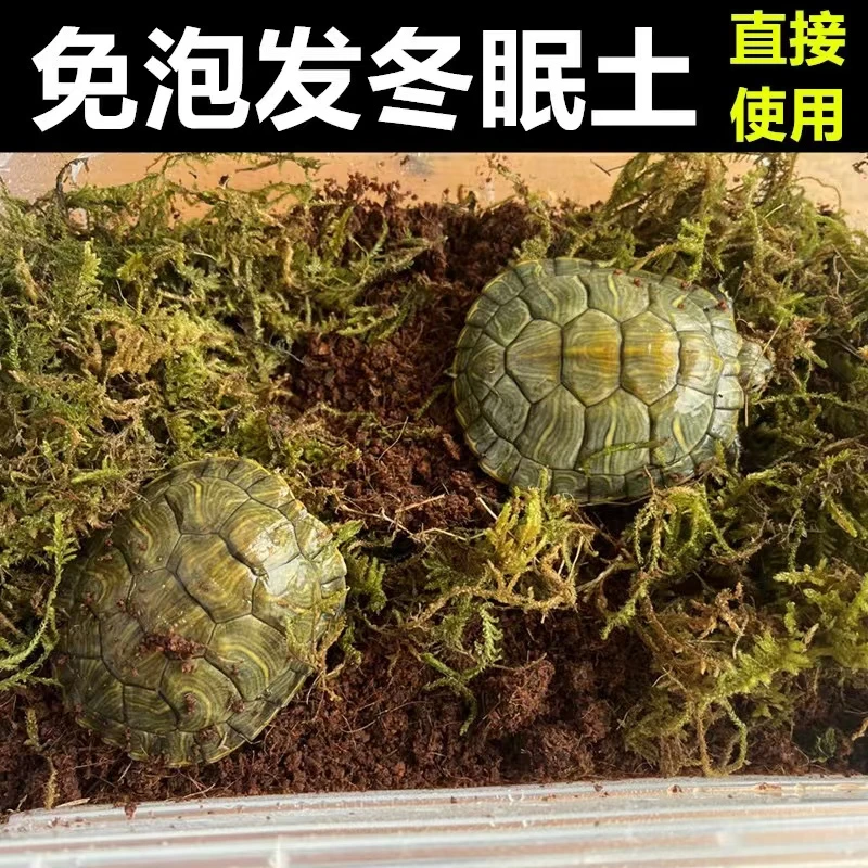 小乌龟冬眠用品椰土苔藓沙土垫料冬天保温箱过冬窝巴西龟冬眠箱子