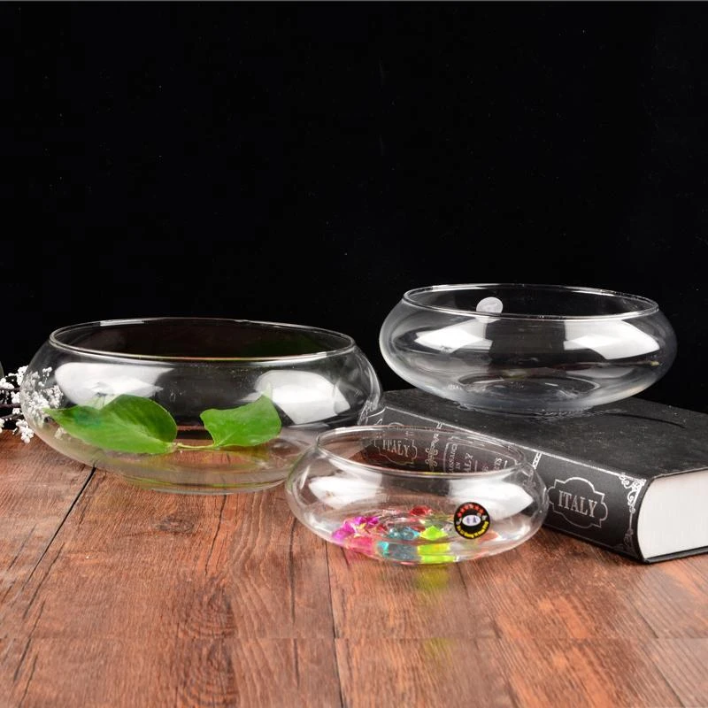 透明玻璃器皿花瓶水仙水培盆铜钱草碗莲水培花盆水培植物花瓶鱼缸