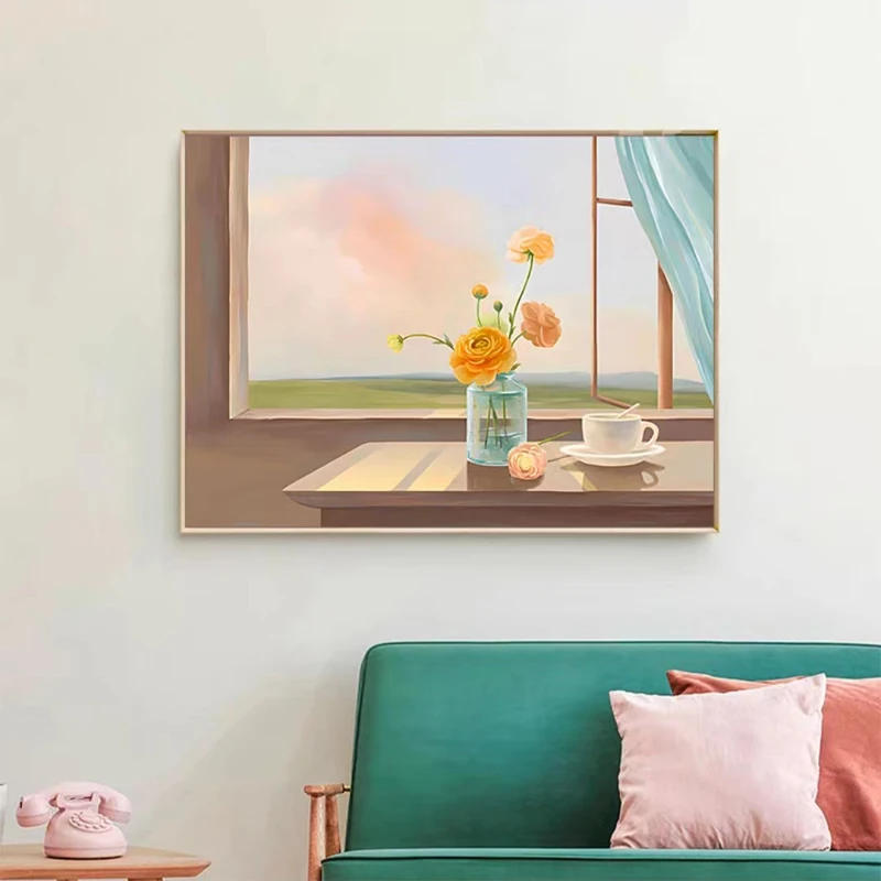 北欧电表箱装饰画免打孔轻奢配电箱遮挡现代简约电闸盒弱开关挂画