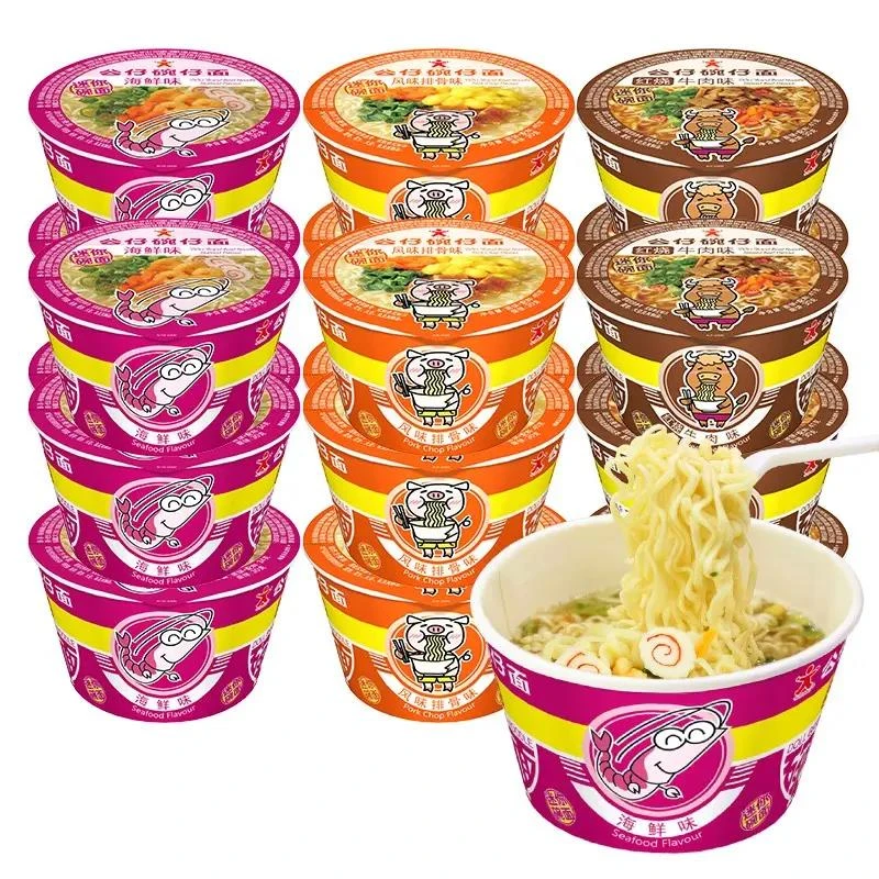 香港公仔面碗仔面方便面泡面整箱迷你车仔面速食儿童小杯面即食