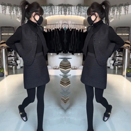 气质简约通勤风百搭小香风套装裙2024年早秋女装新款显瘦爆款炸街