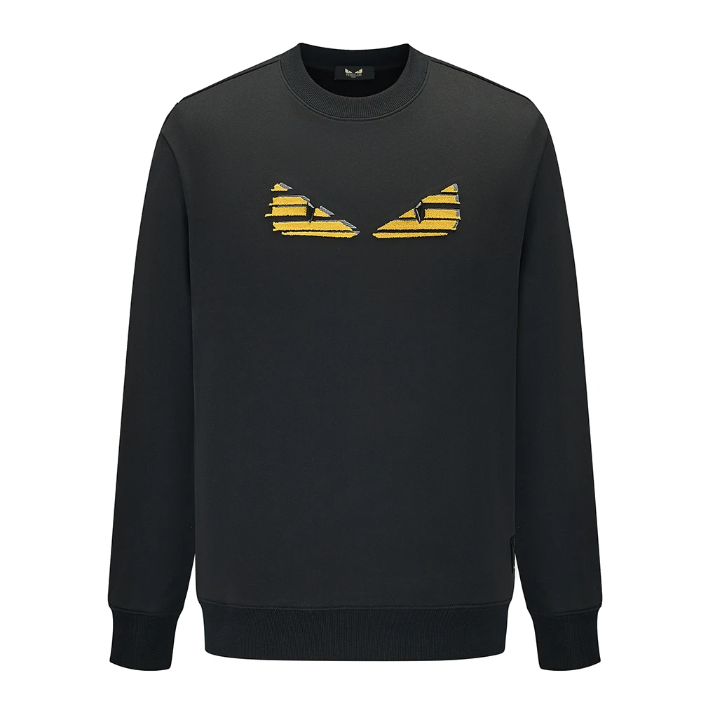 FENDILOR小怪兽黑色套头卫衣简约上衣 F309E113322A