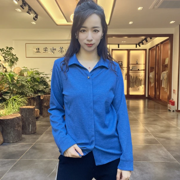 B品微瑕  柞蚕丝女士修身衬衫休闲商务9622C138