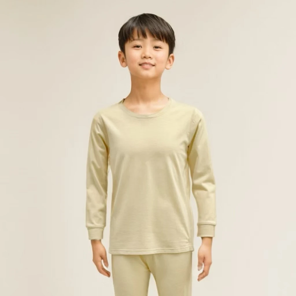 【秋裤B品】柞蚕丝儿童保暖内衣春秋长袖抑菌润肤9623C378