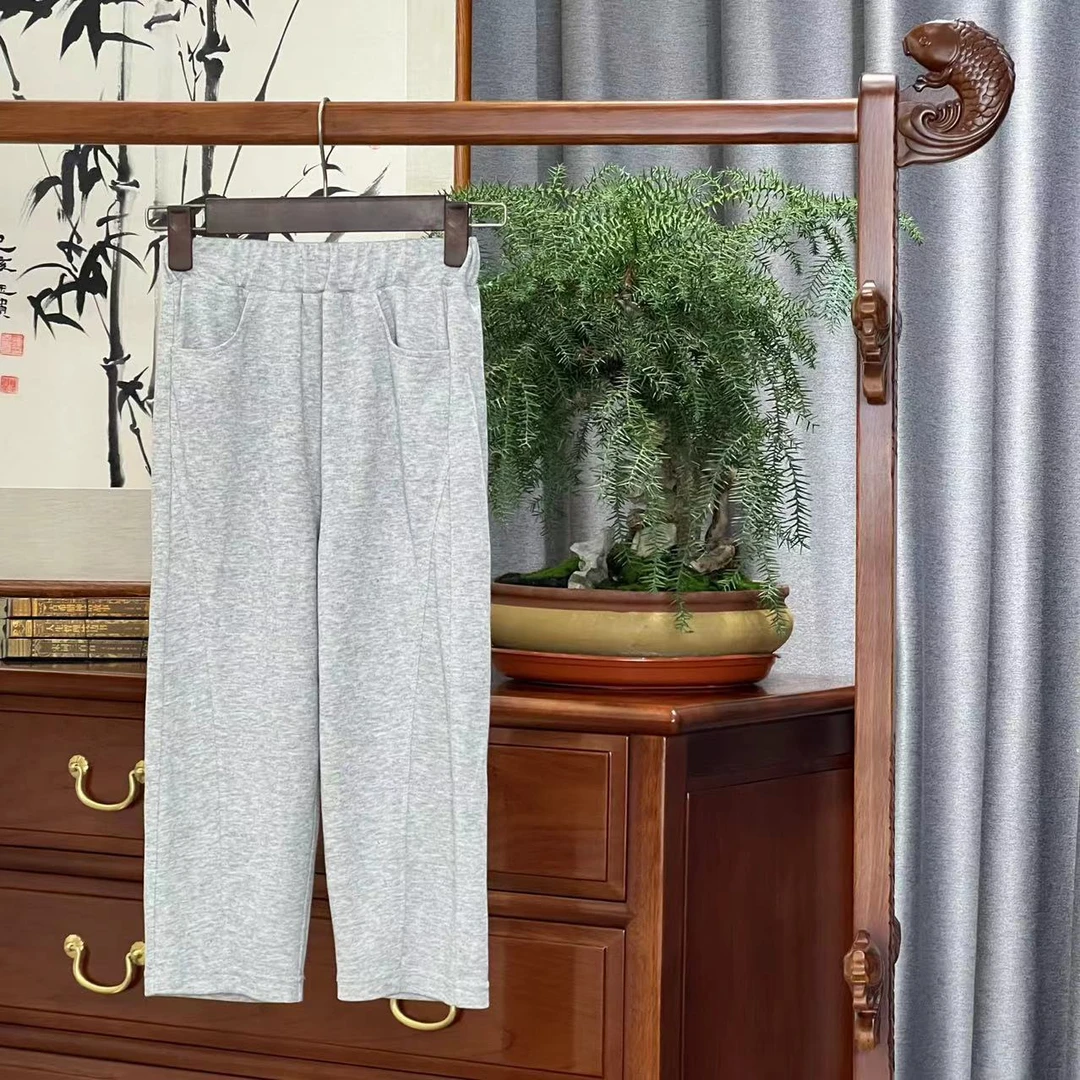 柞蚕丝儿童卫裤 纯色直筒卫裤抑菌吸湿排汗L24-274