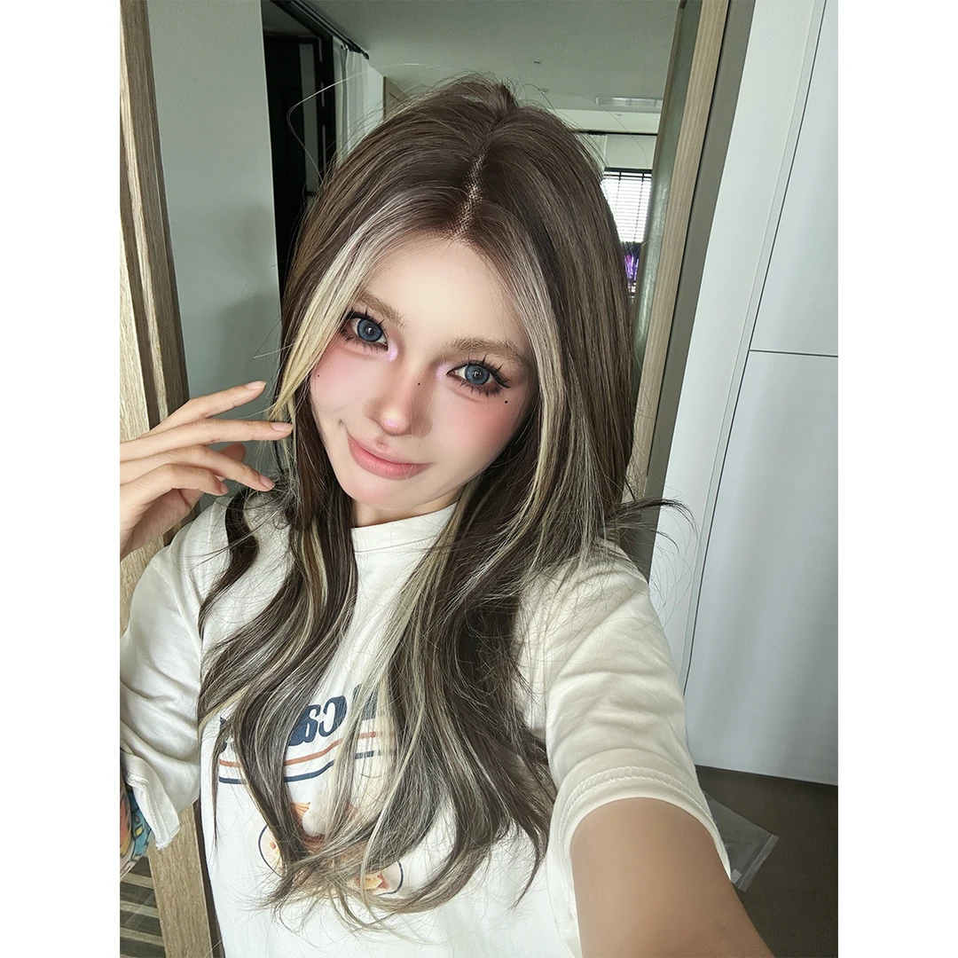 <加州酷妹》挑染前蕾丝仿真假发头套微卷全进口丝轻薄美高abc